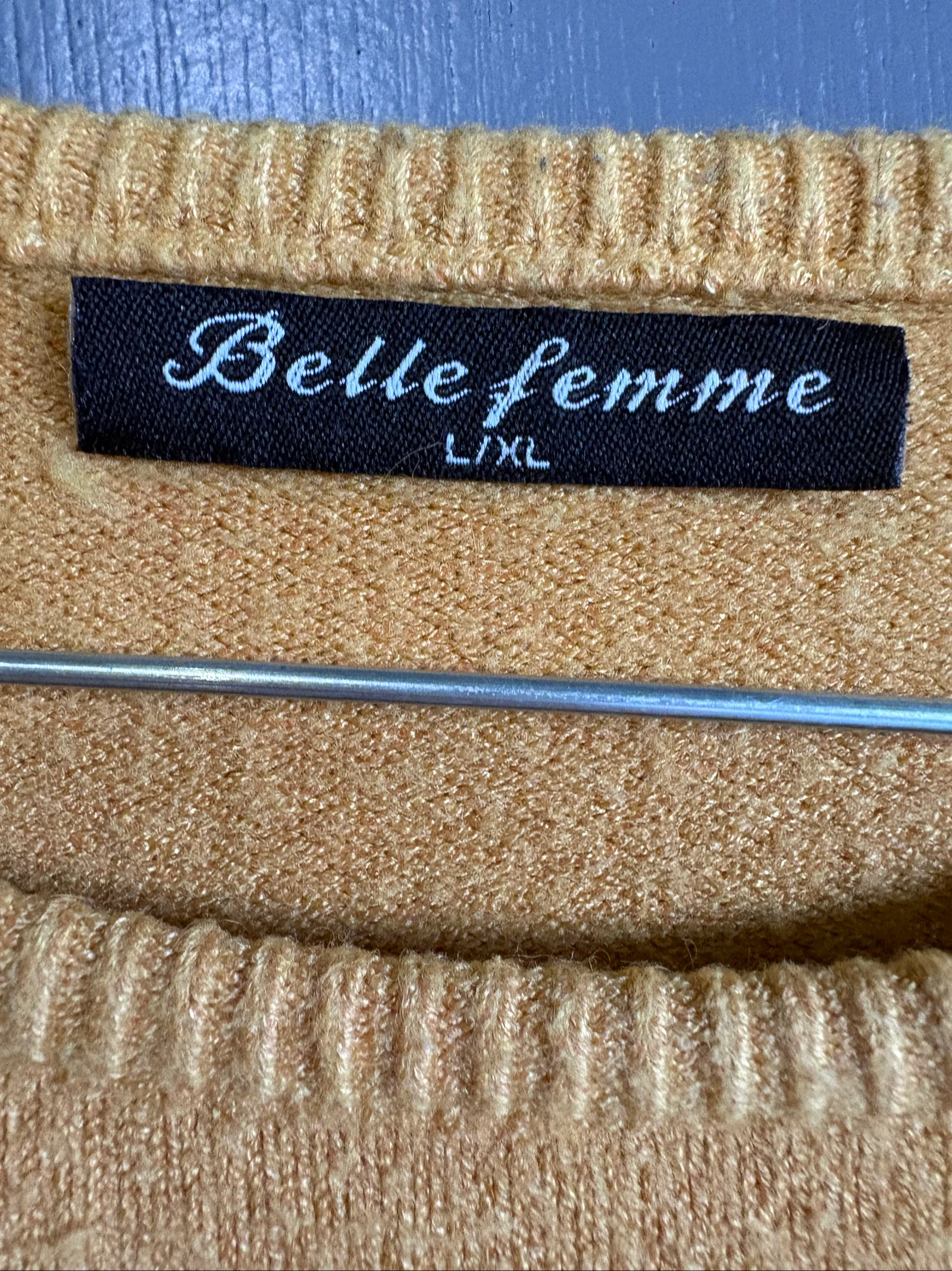 Suéter Belle Femme mostarda malha texturizada T.G/GG – photo 3